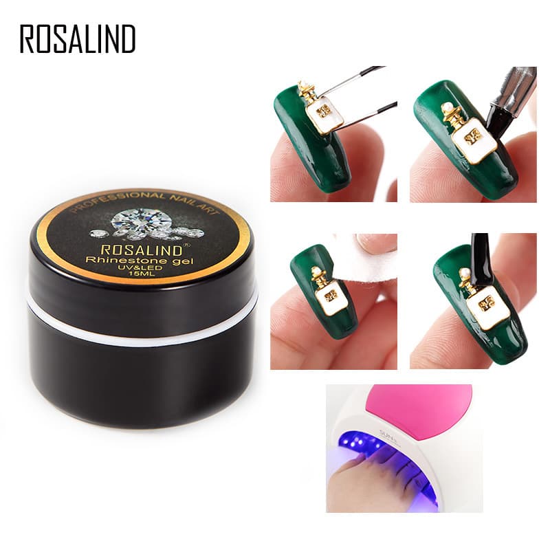 rosalind nail art jewelry sticky diamond glue 15ml hard sealing gel nail polish glue transparent functional glue waterproof