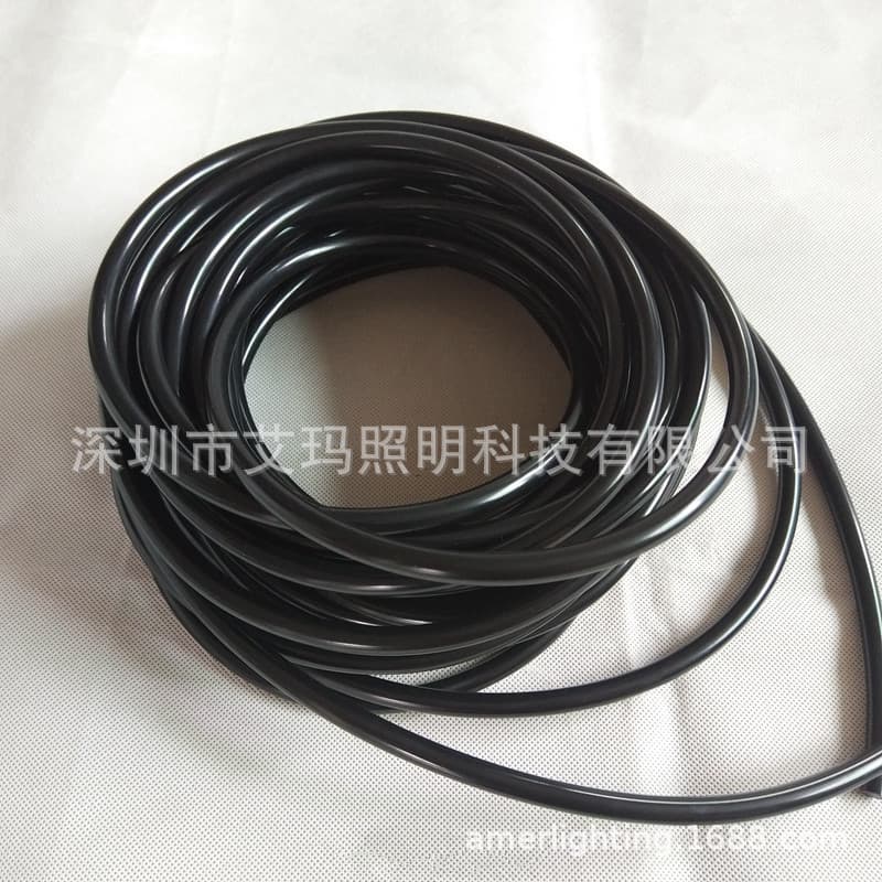 All-black soft plastic optical fiber, tail-emitting fiber, buried plastic fiber optic cable for brick lights, pool star ceiling, soft type