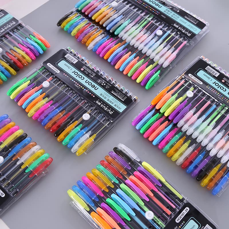 Children's highlighter key mark pen glitter pen glitter chalk pen 48 colors wholesale primary school student stationery