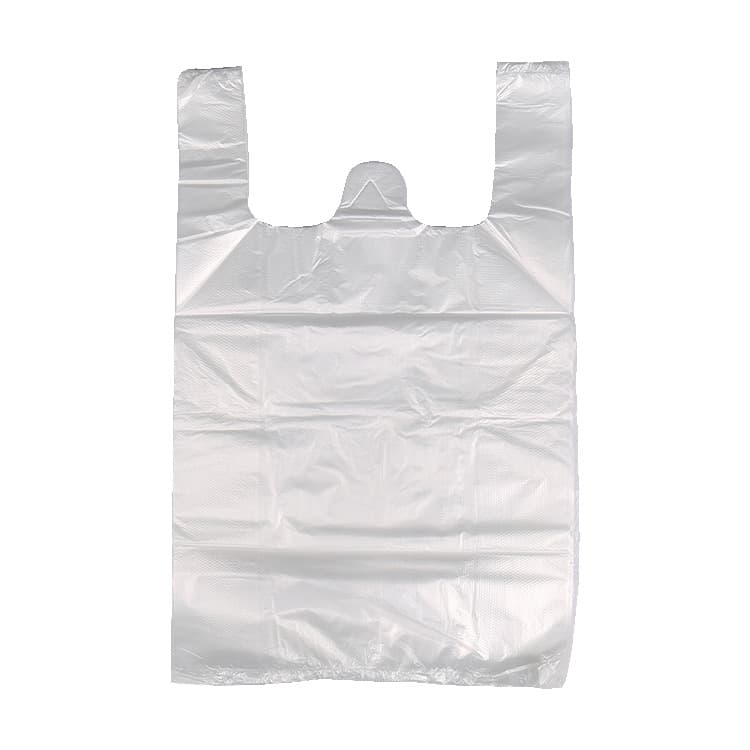 White Transparent Food Bags for Hotel Takeout Packaging, Disposable Vest-Style Handle Plastic Bags, Wholesale