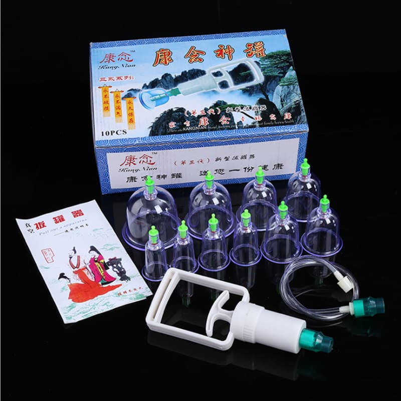 Factory Direct Sale Kangnian Cupping Set with 10 Cups and Paper Core Packaging, Yiwu Cupping Stall Supplies with Drop Shipping