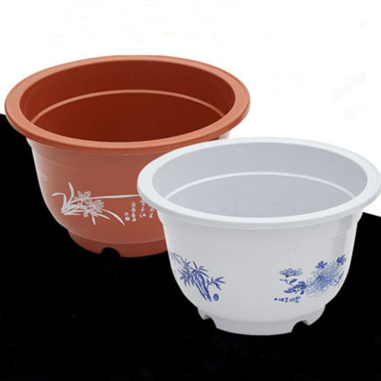Thickened Round Large Plastic Flower Pots For Balcony Planting Succulent Plant Growing Pots Multi-purpose Gardening Containers