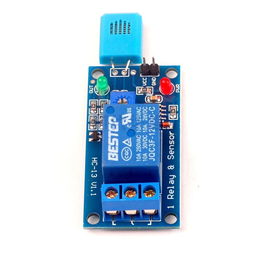 BESTEP 12V Blue Sensor Head Humidity-Sensitive Switch Relay Module Humidity Switch Module