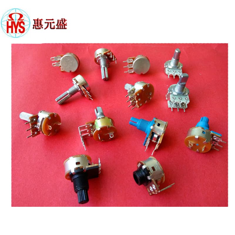 WH148 Potentiometer Manufacturer Adjustable Rotary Single Gang with Switch B500K Carbon Film Potentiometer