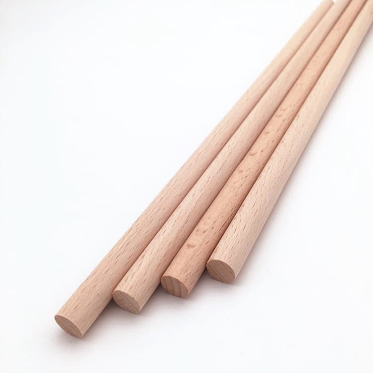 Beech round wood rod 8mm*100cm round rod building model material small wooden stick wooden pole natural wood