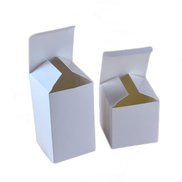 Small White Box Blank Packaging Box Card Square Universal Small White Paper