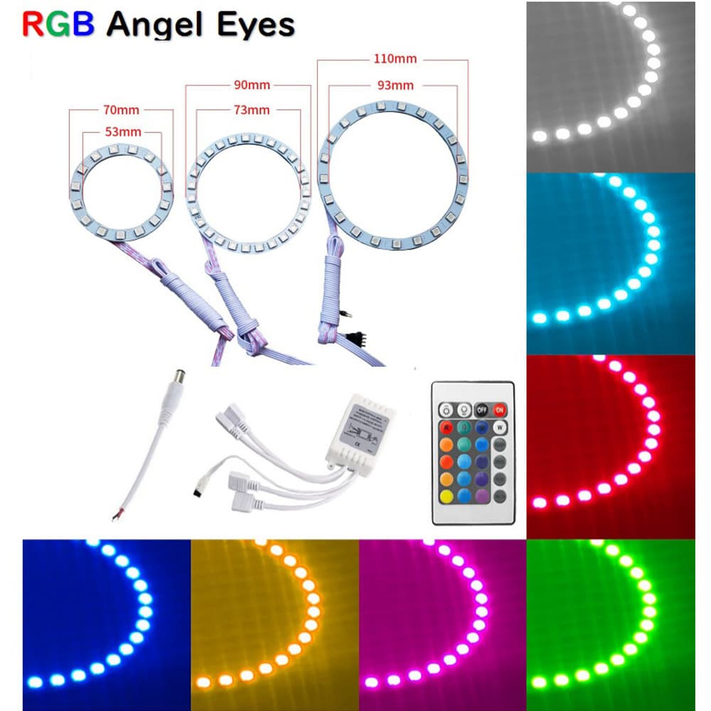Cross-Border Auto Parts Rgb 5050 Angel Eyes with Remote Control Angel Eyes Kit E46 E34 E36 E39