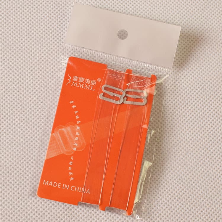 High Elastic Transparent Straps, Invisible Straps 1CM Wide Wholesale—Iron Hook, Factory Direct Transparent Strap Short Card