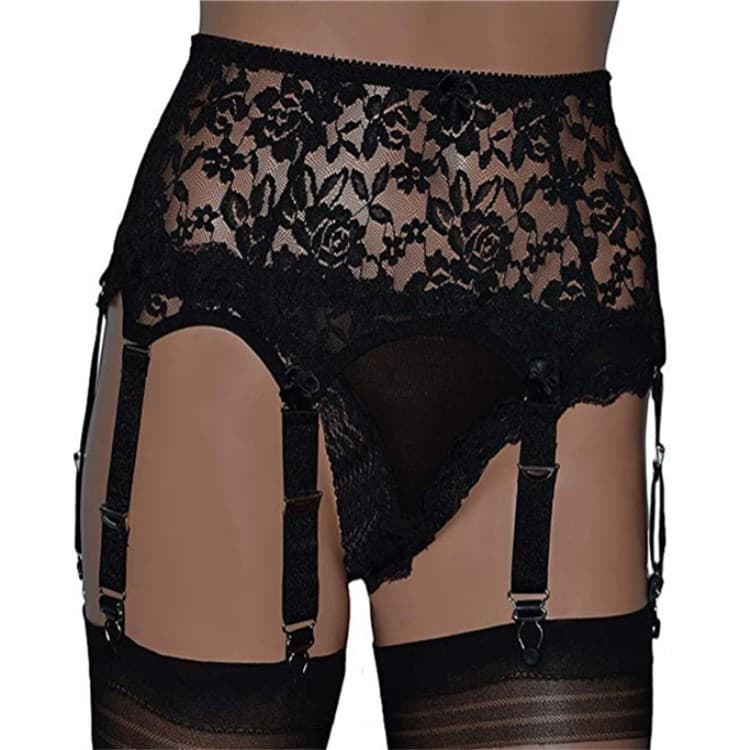 eBay Fast Shipping Hot Style Lace Style 6 Claw Multi-size Adjustable Metal Buckle Anti-slip Elastic Garter Belt