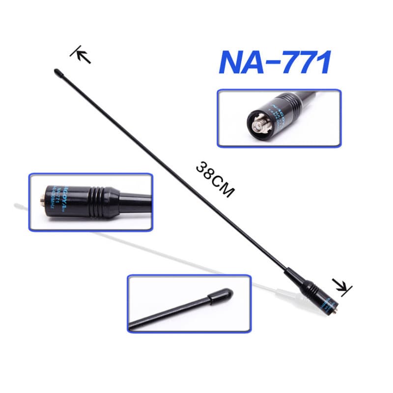 Baofeng walkie-talkie antenna na-771 gain dual-segment antenna adapted to Baofeng UV5R series 888s Quansheng