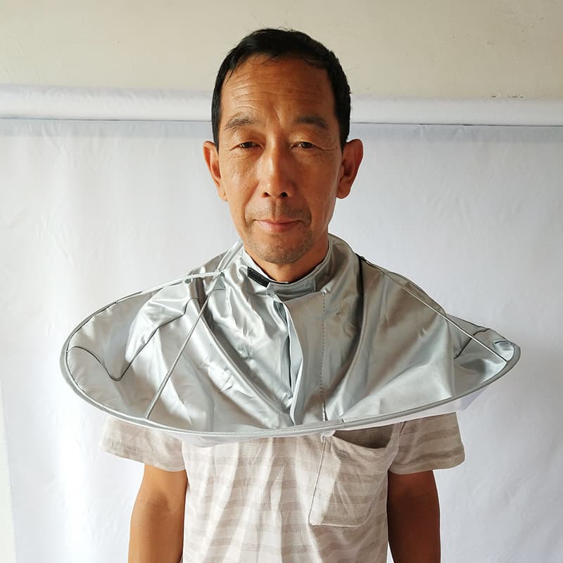 Hair Salon Cape Silver-Coated Material Barber Cape Salon Home Barber Shop Hair Cloak