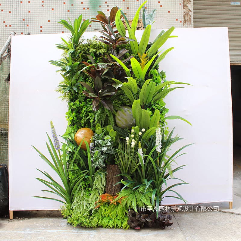 Artificial Plant Wall Green Wall Indoor and Outdoor Greenery Decoration Fake Plants Onion Grass Milan Grass Artificial Plant Wall