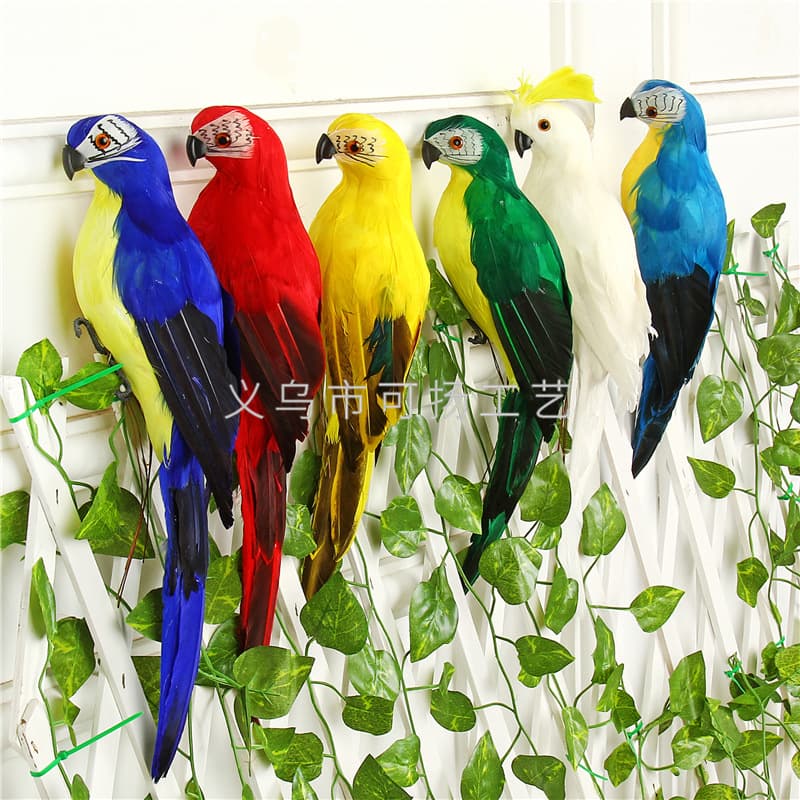 Realistic Parrot Foam Feather King Kong Parrot Wall Hanging Window Gardening Props Claw Style Landscape Decoration Ornament