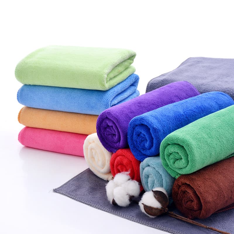 Microfiber Towel 35*75 Brushed Absorbent Hair Drying Towel 400g/m² Square Beauty Salon Towel