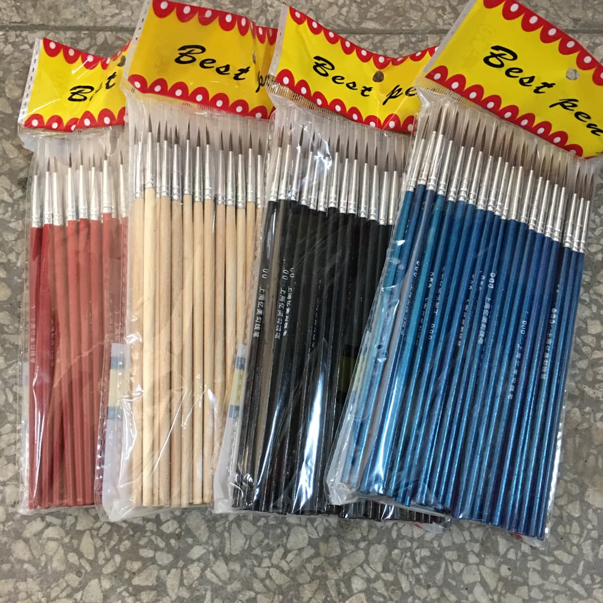 Manufacturer Wholesale Wooden Handle Oil Painting Pen Stroke Pen Manicure Pen Nylon Hook Line Pen Gouache Painted Plaster Brush Wholesale