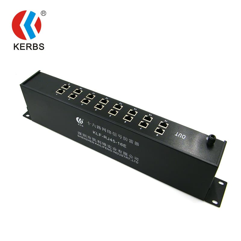 In-stock Signal Lightning Arrester Rack-mounted Network 16-port Surge Protector RJ45 Data Center SPD Manufacturer