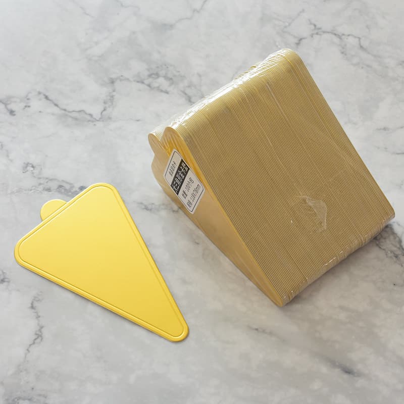 Triangle large and small gold card pastry mousse layer cake base pads, thickened paper holders 100 sheets/bundle