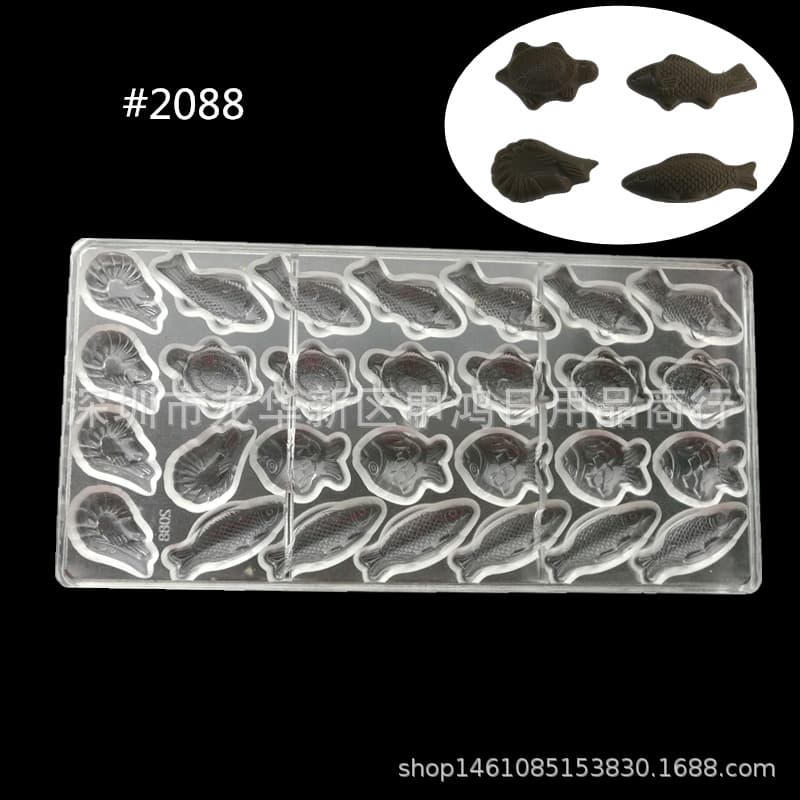 High Quality Export Small Fish Turtle Chocolate Mold Polyester Acid PC Chocolate 3D Mold In Stock