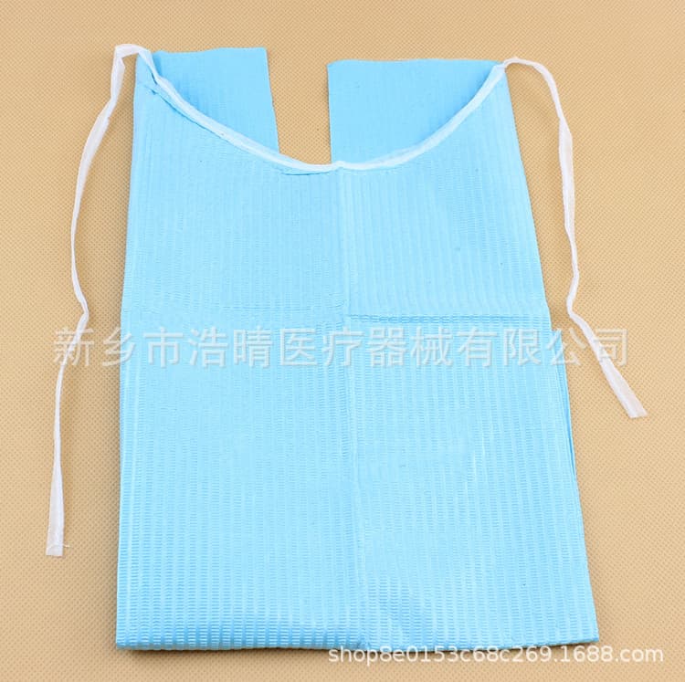Dental disposable lace-up scarf/dental oral bib towel laminating paper scarf/beauty protective laminating paper