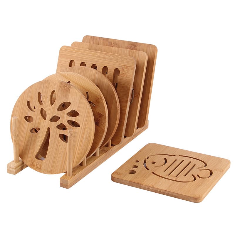 Creative hotel home dining mat manufacturer bamboo thickened pot and plate mat coaster round dining table insulation mat