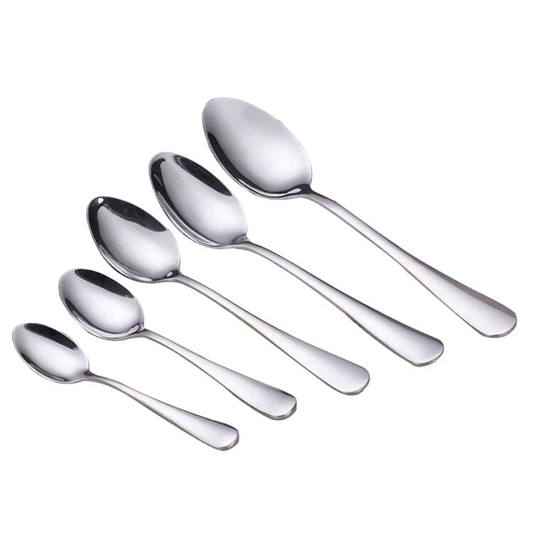 Thickened Stainless Steel Tableware Soup Spoon, Pointed Spoon, Coffee Spoon, Dessert Spoon, Hotel Restaurant Cafeteria Rice Spoon, Dinner Fork