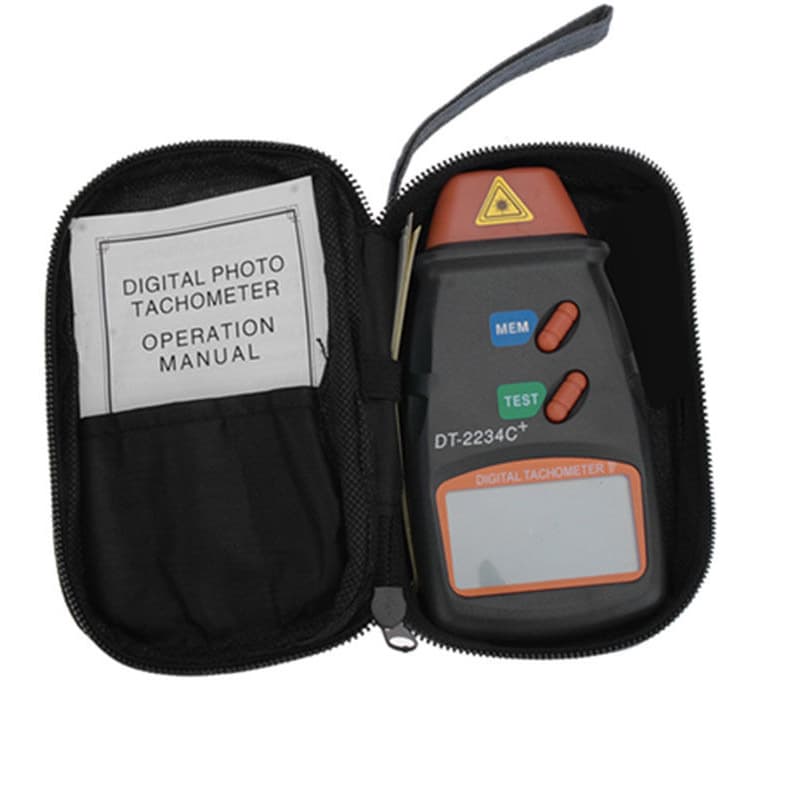 Mini Laser Tachometer Photoelectric Speed Meter Handheld Laser Tachometer DT-2234C+