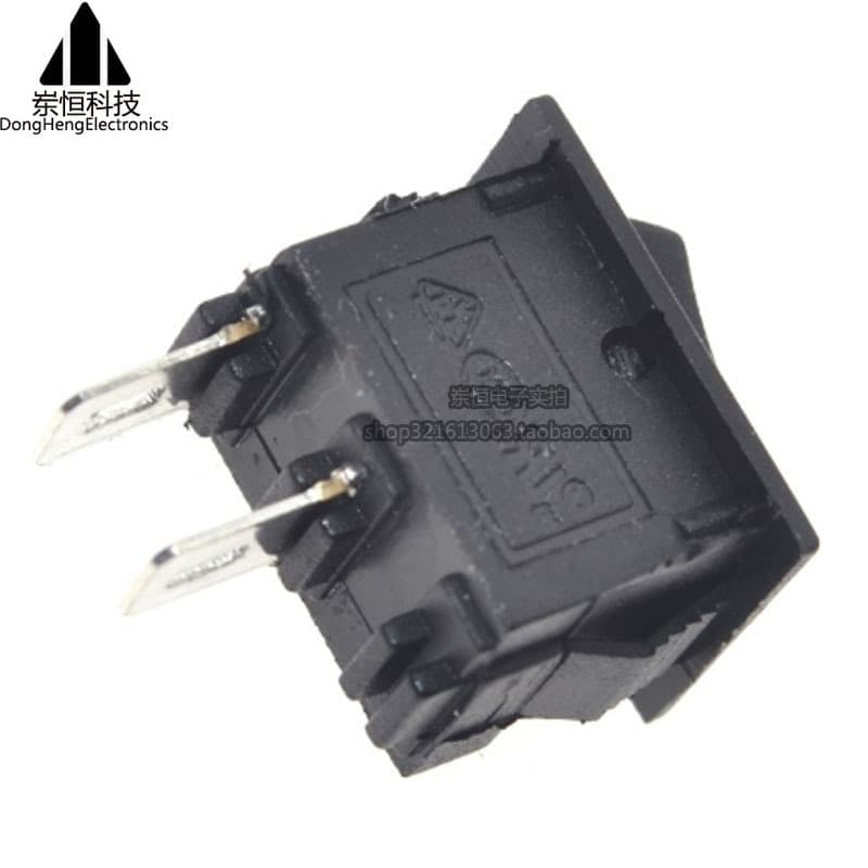 Ship type power switch KCD1-101 black 2 pins 2 gears 3A 250V 15*10MM rocker switch
