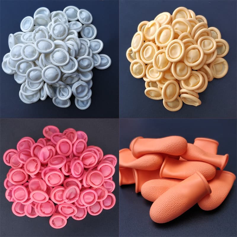 Anti-Static Latex Finger Cots, Disposable White Yellow Dust-Free Tattoo Beauty Nail Protection Rubber Finger Cots