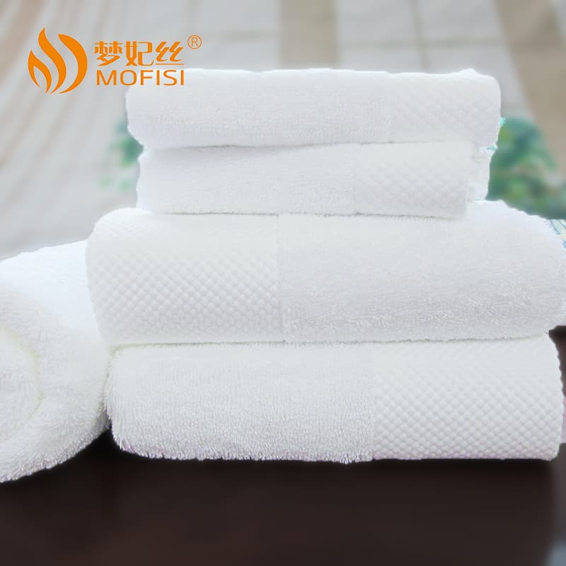 Five-star hotel towels and bath towels pure cotton white adult oversized thickened, customizable for beauty salons, hotels, and guesthouses