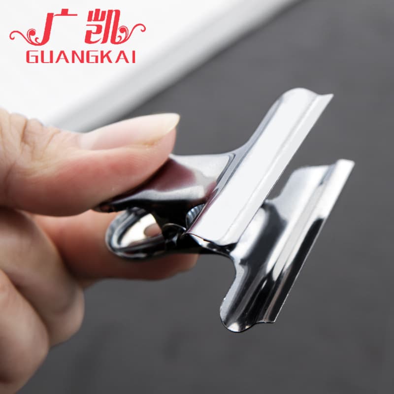 Strong iron clips, office file clips, metal sealing clips, stainless steel long-tail binder clips, stationery receipt book clips