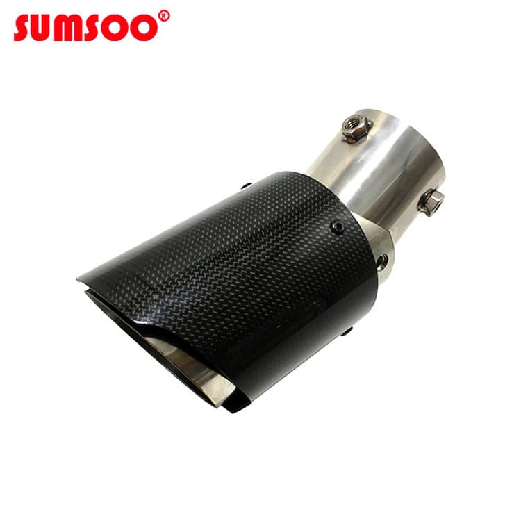 Adjustable Angle Downward Bent Exhaust Pipe for 101mm Carbon Fiber Tailpipe Muffler Car Exhaust Tip