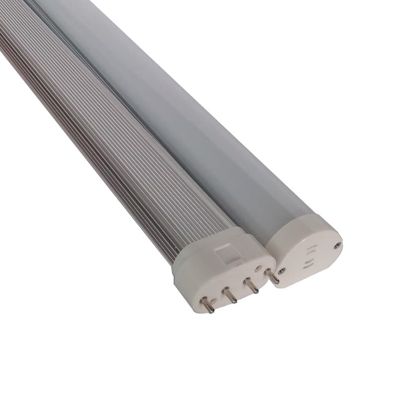 15W LED T12 Tube Light 410mm Long 2835 Crystal Beads Milk White Shade Horizontal Insertion 2G11 Base Non-Dimmable 50000 Hours Lifespan