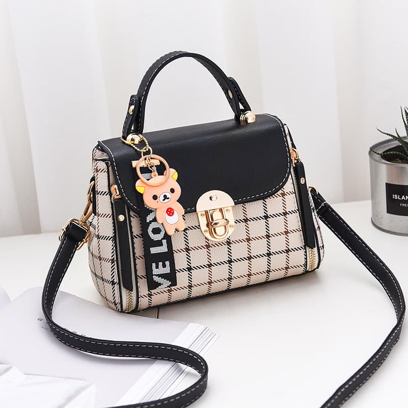 New Arrival Small Bag Women 2026 Korean Style New Fashion Teen Shoulder Crossbody Bag Plaid Small Square Bag Drop Shipping