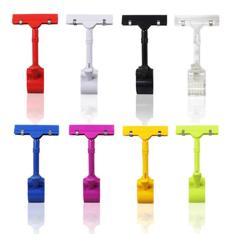 Colorful Plastic Thumb Clip Universal Double Headed Clip Advertisements Label Price Tag Holder Blue Country Brand Office Supplies