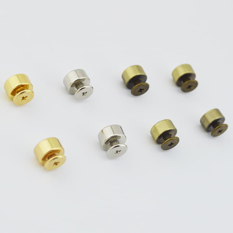 Factory Direct Luggage Hardware Accessories Foot Studs DIY Handmade Bag Hardware Decorative Foot Studs Solid Flat Bag Bottom Studs