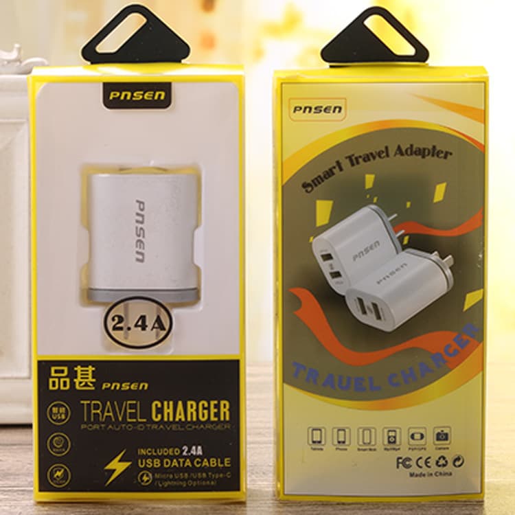 Shenzhen Brand Pnsen Charger Pinsheng Android Phone Charging Head USB Android 2.4A Fast Charging Kit