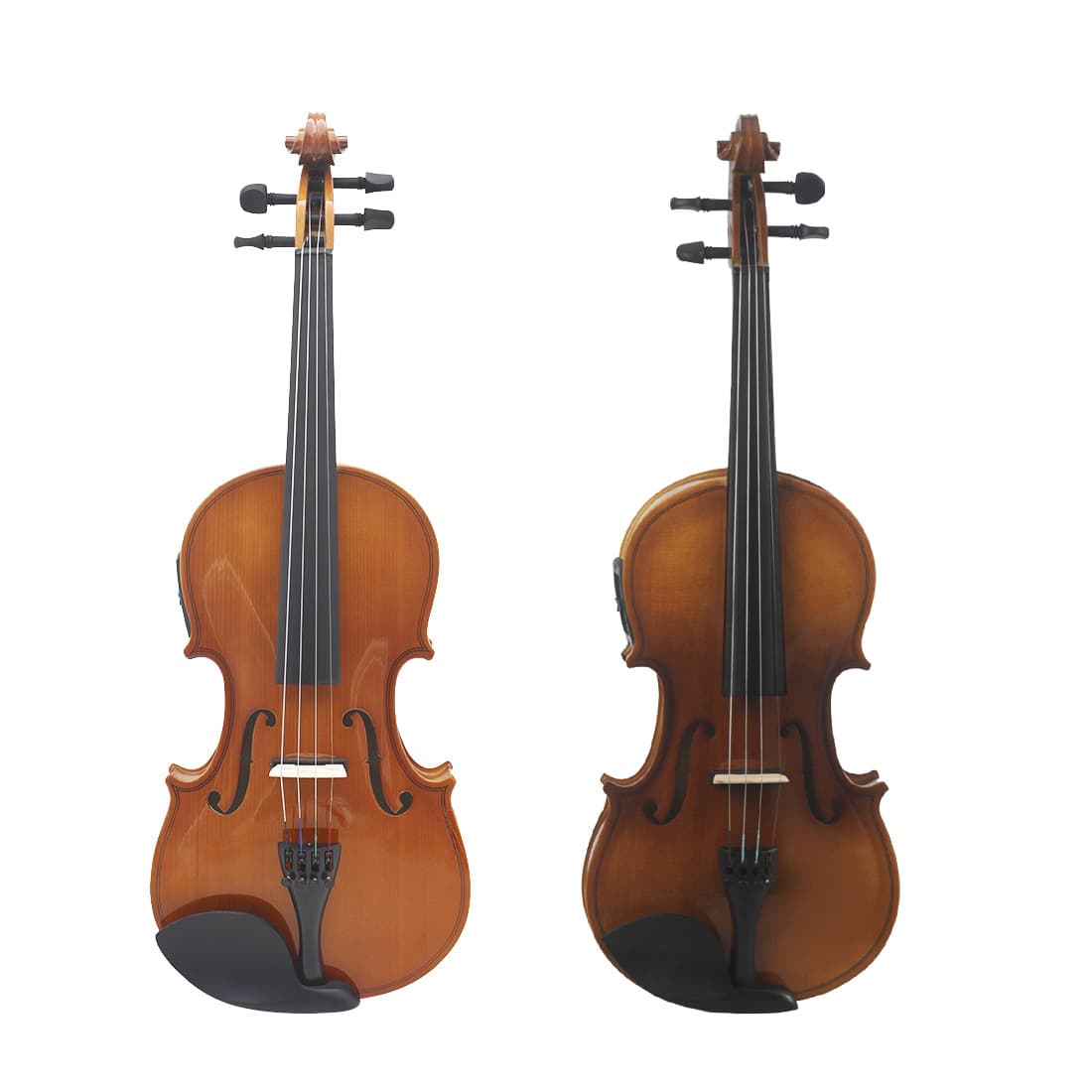 Aston Villa Electric Solid Wood Violin EQ Beginner Student Performance Electronic Violin Music Instrument 4/4 Size