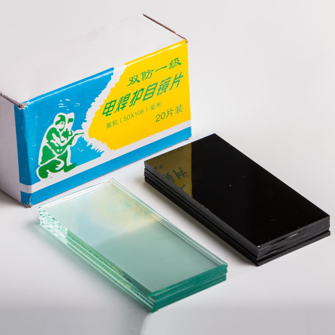 Welding helmet welder's mask white glass sheet argon arc welding No. 7 No. 8 No. 9 black glass sheet dark green protective lens