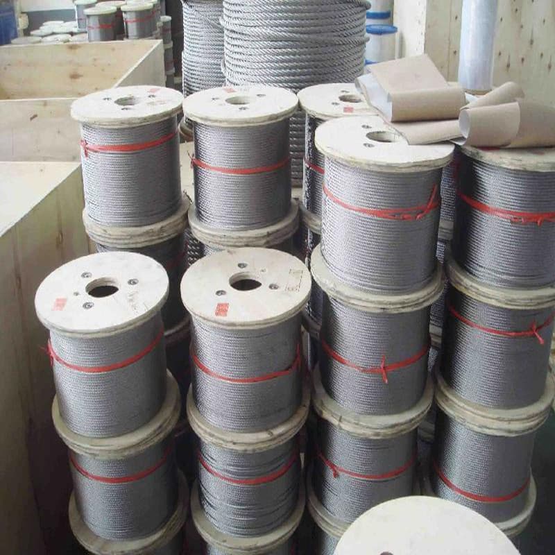 304 stainless steel wire rope, plain/coated steel wire rope, for lifting, towing, greenhouse decoration, clothesline stainless steel rope.