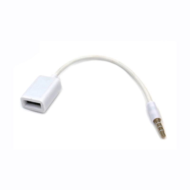 Car U disk connection cable USB to 3.5mm audio adapter cable 3.5MM male to USB female audio adapter cable