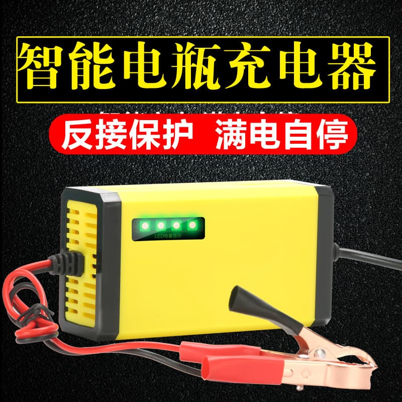 Huinong 12V Scooter Battery Charger 12V Lead-Acid Battery Automatic Universal Charger