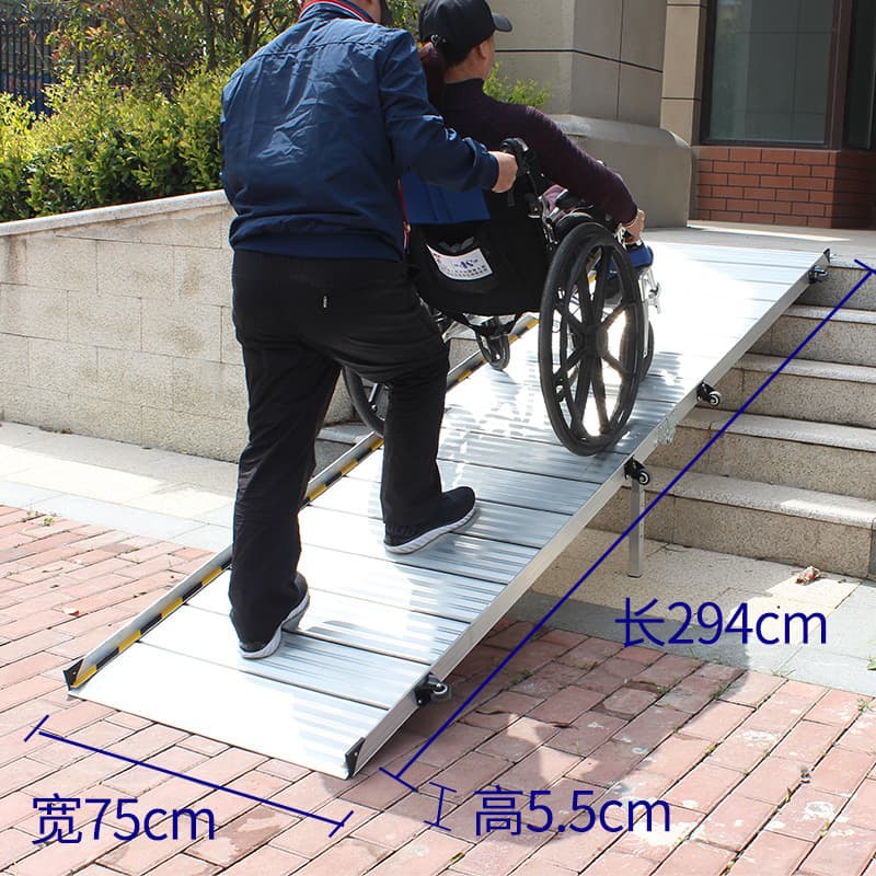 Mobile Ramp Aluminum Alloy Slope Board Barrier-Free Ramp Board Silu Aluminum Alloy Folding Ramp Pedal