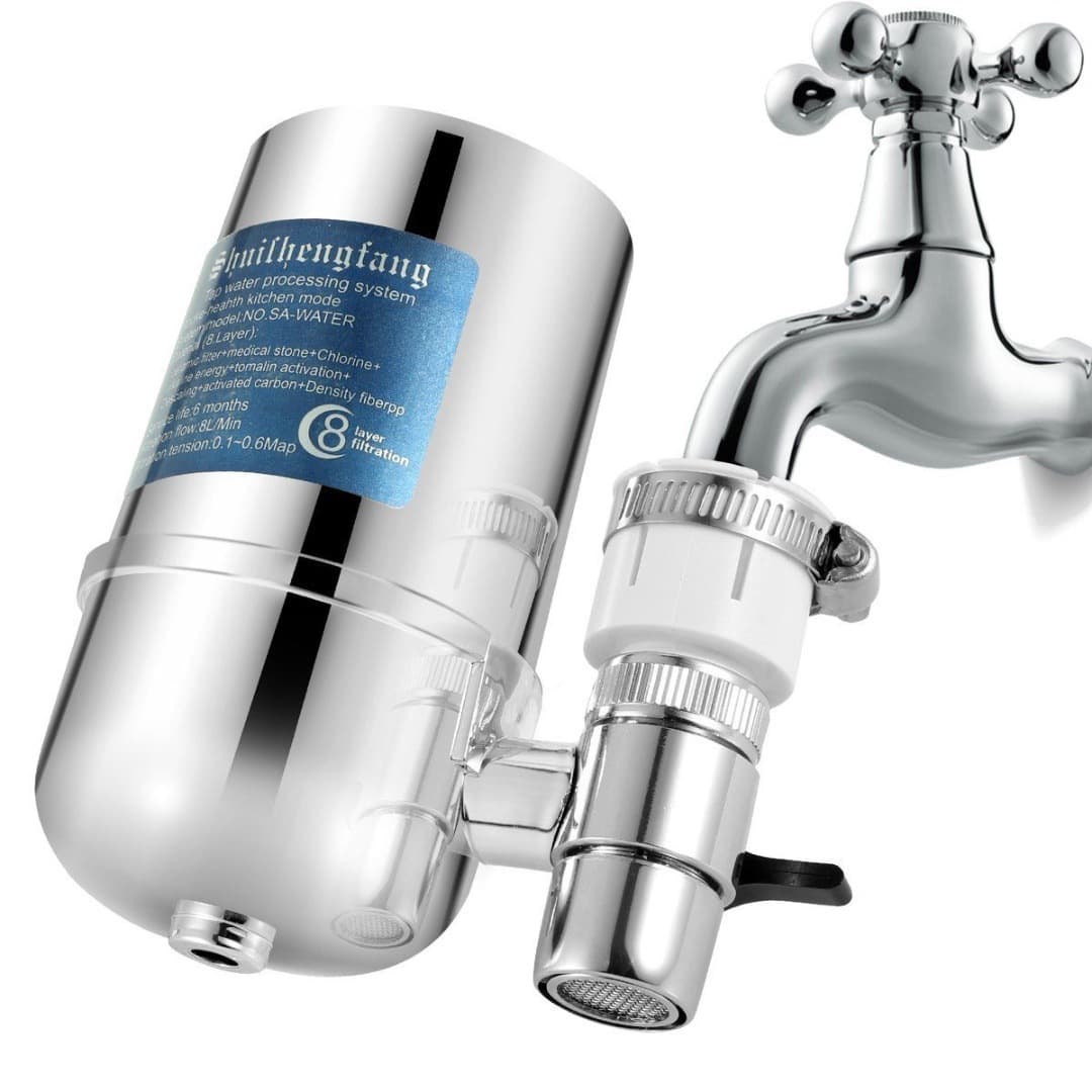 Cross-border wholesale of electroplated household water purifiers, kitchen purifiers, faucet filters, and household tap water filters.
