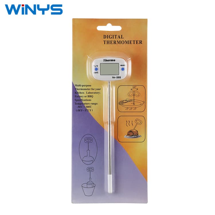 TA288 coffee food pen-style needle BBQ thermometer electronic digital display probe for liquid grilling and oil temperature