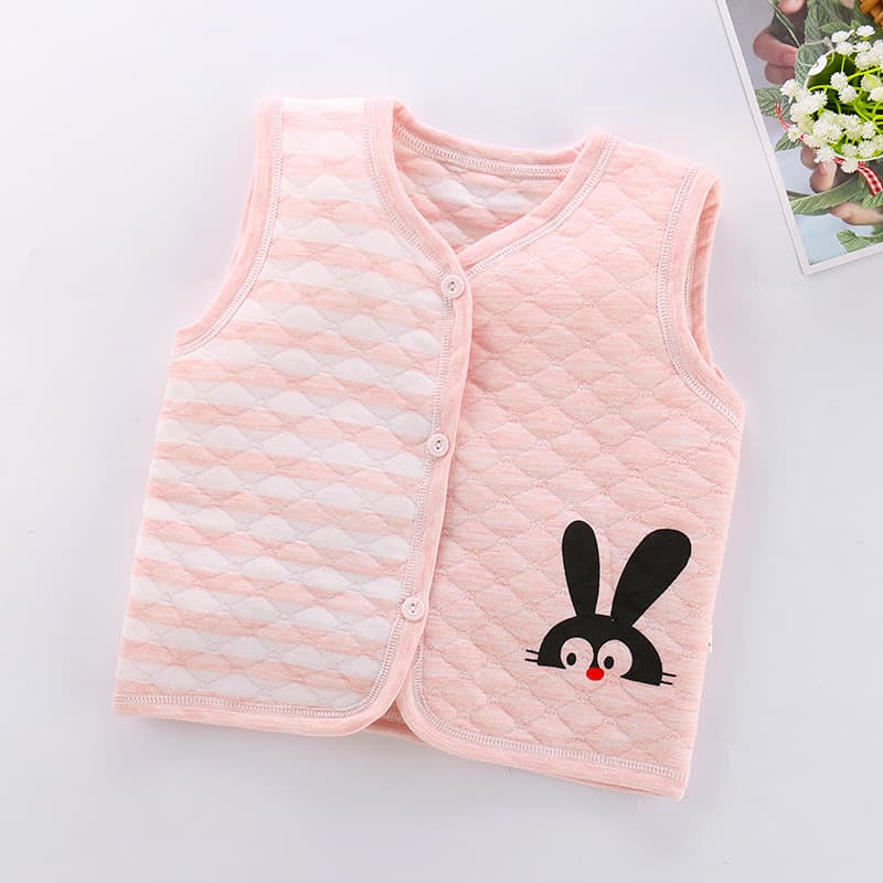 Children's Cotton Vest for Winter, Thickened Girls' Vest 2025 New Style, Boys' Cardigan Infant Warm Vest