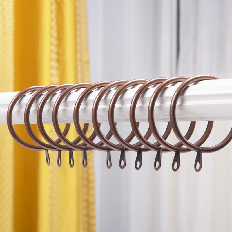 Curtain ring clips and accessories, curtain hook rings, Roman rings with ear loops and washers.
