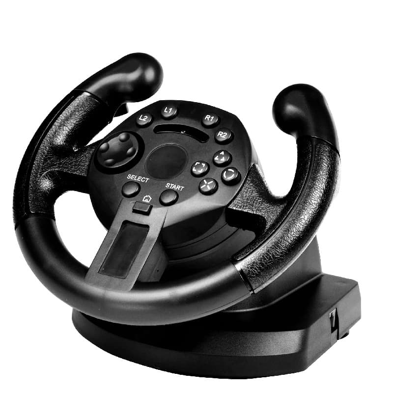 Custom Mini Racing Steering Wheel for PS3/PC All-in-One Simulator with Vibration Gamepad