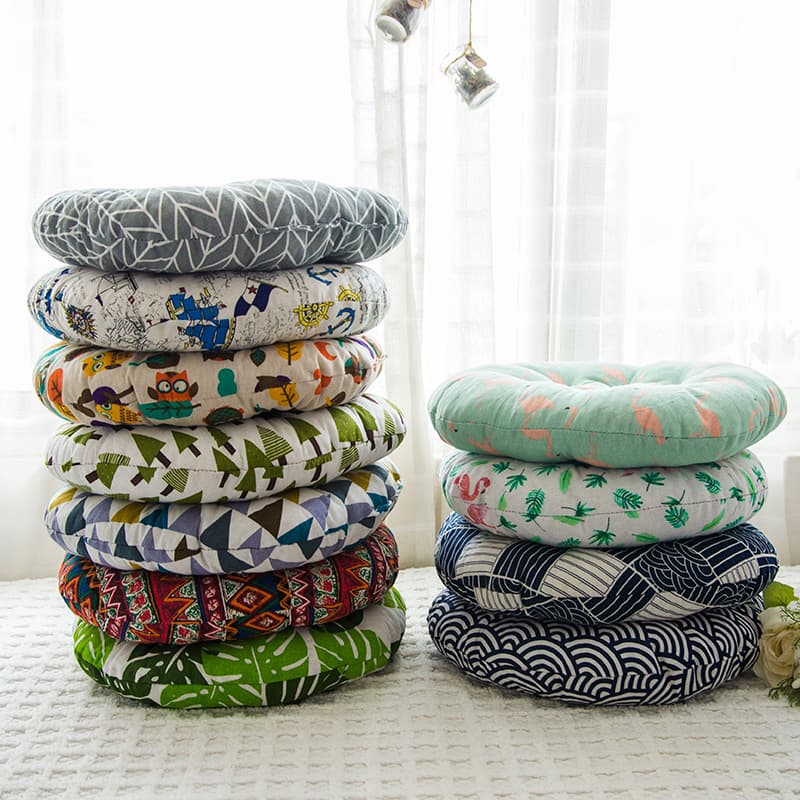 Thickened Office Chair Pad Round Student Seat Cushion Buttock Pad Home Tatami Stool Pad for Living Room Bedroom Study Outdoor