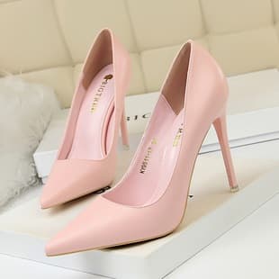 9511-17 Korean Style Fashion Minimalist Women's High Heels Slim Heel Ultra High Heel Pointed Toe Sexy Slip-On Shoes