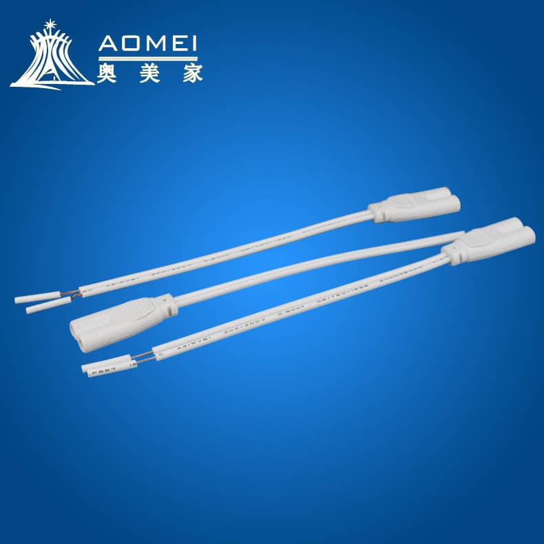 T4 two-core figure-8 power cord, T5 integrated plug wire, T6 single-ended connection wire, T8 tube light plug wire